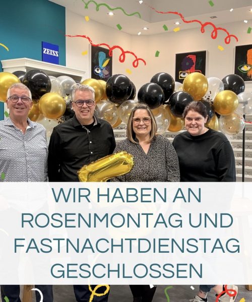 Rot-grau-gelber Instagram-Post mit Fotos Kölner Karneval Kostümverleih